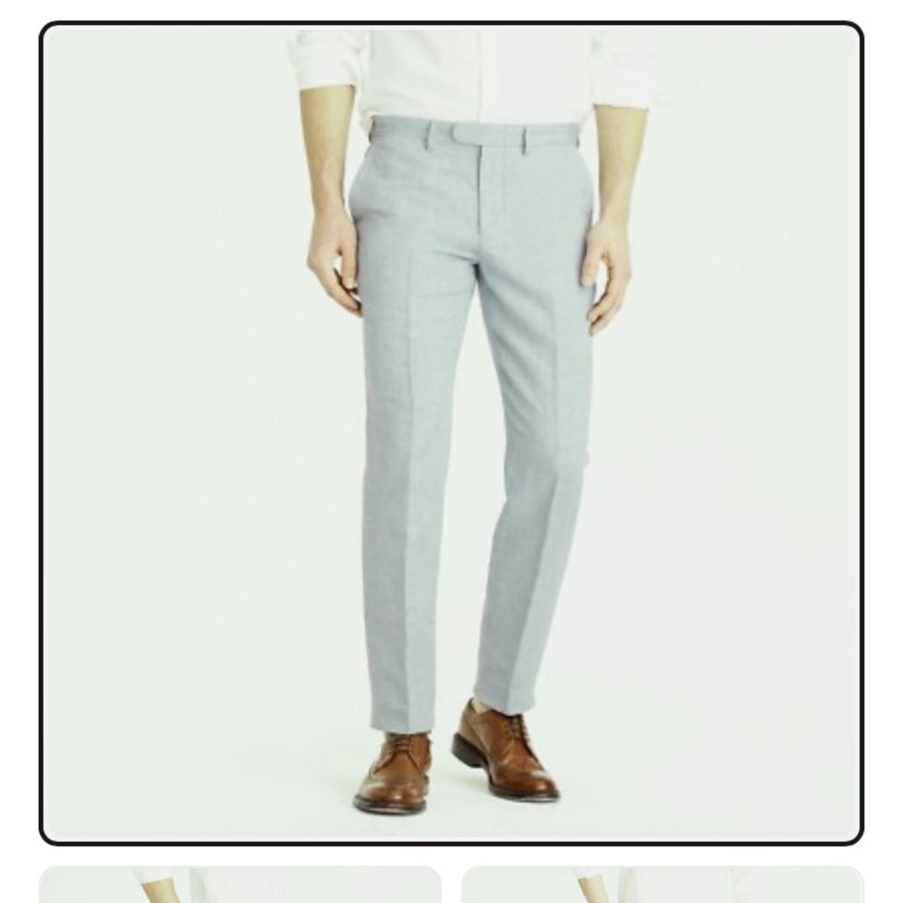 J.Crew Bowery Pant in Baird McNutt Irish Linen-Cotton Oxford